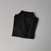 Roupas de yoga estilo lu's para mulheres, top de treino de manga comprida de secagem rápida, jaqueta fitness de corte justo, jaqueta esportiva para corrida