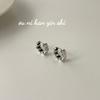 Onihan S925 Plata Esterlina Aretes de Hombre de Jengibre para Mujer Corea del Sur Distintivo Moderno Hebilla para la Oreja Aretes Retro Lindos Sentido Avanzado
