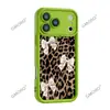 Venta Directa de Fábrica Funda para Teléfono Móvil Estampado Leopardo Lazo de Seda Tacto de Alta Gama Nuevo Estuche Mate para Teléfono Móvil Apple 17Promax