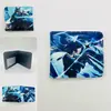 Periférico de Anime I Actualicé la Cartera Corta Solo Monstruo No. Billetera Monedero Plegable a la Mitad de Cuero PU con Estampado de 8 Colores