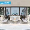 Sofá de Exterior, Cama de Ocio para Exteriores, Silla de Ratán, Sofá de Ratán Impermeable para Patio Exterior de Villa de Jardín Creativa