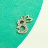 Pingente Acessórios de Coelho Corte Clássico Vazado Diamante Liga Acessórios de Joalheria DIY Pulseira Colar Material de Vestuário