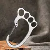 Llavero Pequeño Pie de Acero Inoxidable Multi-anillo para Hombres y Mujeres Colgante de Cintura de Coche Llavero Personalidad Creativa Accesorios Colgantes Antirrobo Regalo