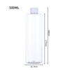 Garrafa Plástica Pet 500ml Transparente Redonda Tampa Flip Rosqueável Frasco de Amostra para Viagem de Cosméticos Garrafa de Loção
