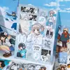 Adesivos recortados Yuxian, padrão de mangá japonês, adesivos decorativos DIY para cadernos, capas de computador e celular