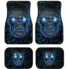Alfombrillas de coche de terciopelo de cristal con diseño de mariposa, absorbentes de agua, resistentes a la suciedad, resistentes al desgaste, juego universal de cuatro piezas, fáciles de mantener