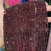 Vino Natural Granate Rojo Cuentas Facetadas Semiacabadas Mineral Crudo Cuentas Sueltas Facetadas Pulsera DIY Collar Clavícula Mayoreo