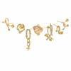 Micro hebilla de herradura de circonio chapada en oro cobre Perla soporte vacío aretes de tuerca aguja de plata 925 DIY aretes irregulares accesorios para aretes