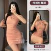 Nueva Lencería Sexy para Mujer Deseo Puro Camisón Rosa Profundo V Tirantes Traje Sexy Archivo Abierto Libre F320