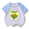 Roupas de verão masculinas terno 2023 novas roupas infantis contrastam roupas de cores frias bonito puro algodão roupas esportivas infantis de verão