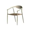Mesa y Sillas para Terraza de Villa al Aire Libre Silla de Mimbre para Patio Combinación de Mesa de Té Comedor al Aire Libre de Ocio Protección Solar Impermeable Juego de Mesa Larga