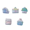 Mini Casa Artificial Castelo Série Casa Cogumelo Manicure Grampo de Cabelo Acessórios de Cabelo DIY Fivela de Sapato Acessórios de Resina