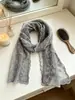 Bufanda de Seda con Encaje para Mujer, Primavera y Verano, Pañuelo Dulce y Elegante, Estilo Francés de Nicho, Bordado Súper de Hada, Chal Versátil, Venta al por Mayor