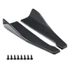 Venda Direta de Fábrica Universal 48cm Placa de Proteção de Canto Traseiro Preto Brilhante Padrão de Fibra de Carbono Universal para Carro Pá Traseira Decoração de Canto Traseiro