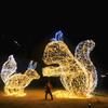 Oso LED Celebridad de Internet Oso Navideño Iluminación Exterior Lámpara de Modelado Animal Exterior Paisaje Iluminación Luminosa Lámpara de Estilo