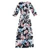 Vestido cruzado estilo retro francés ajustado favorecedor para vacaciones en la playa vestido largo Pg Dvf2025 Modelo nuevo de verano