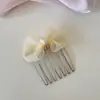 Estilo Novo Primavera e Verão Estilo Coreano Fofo e Doce Rede Preta Pequeno Laço Presilha de Cabelo Clipe Lateral Pente para Franja