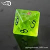 Dados de Dungeons and Dragons Set de 7 Piezas Galvanizado Burst Vidrio Verde Mate Dados Dndrpg Más Vendidos Transfronterizos