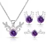 Más vendidos en transmisiones en vivo japonesas y coreanas: Conjunto de anillos, collares y pendientes de piedras preciosas de colores "Siempre Contigo" de Eight Hearts Eight Arrows disponible
