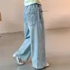 Calça Heni Mu Mu para meninas, nova coleção outono 2026, calça casual de perna larga para meninas, calça jeans casual de outono para crianças
