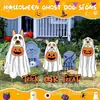 Nuevas Estacas de Halloween Transfronterizas con Disfraces de Perro Temáticos de Fantasma para Decoración de Césped al Aire Libre