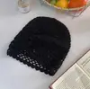 Moda mão-tecida oco baotou chapéu para as mulheres com gancho flor estilo étnico borla protetores de ouvido e alça pulôver chapéu de malha