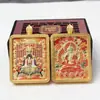 Xizang Thangkalong Quinto Mestre Benmingfo Manjushri Oito Deuses Protetores Pingente Thangka Estéreo em Relevo Dupla Face Venda por Atacado