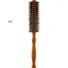 Escova de rolo com cerdas de sarja reta pente de modelar cabelo cacheado soprar franja tamanho rolo modelagem salão ferramentas de cabeleireiro