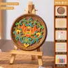 Posavasos de Madera de Nogal Seleccionada Estilo Dunhuang Paquete de Materiales Hechos a Mano para DIY Sin Esmalte Pintura sobre Seda Jingtailan Regalo Cultural y Creativo