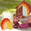 Nuevos Adornos Decorativos 3D para Fiesta de Acción de Gracias Festival de la Cosecha de Otoño Pavo Decoraciones de Mesa Decoraciones de Acción de Gracias