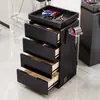 Nuevo gabinete de herramientas para barbería, gabinete de salón, carrito móvil, no requiere instalación, gabinete de herramientas de almacenamiento de madera maciza móvil