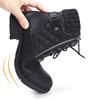 Botines Cálidos Cortos de Comercio Exterior Europeo y Americano para Mujer de Otoño e Invierno, con Cremallera Lateral, Botas Martin Planas con Hebilla de Cinturón, Zapatos para Mujer de Talla Grande