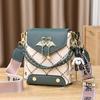 [Bolsa Feminina Shichen] 2025 Nova Moda Transversal Bolsa Pequena Aba Cor de Contraste Bolsa para Celular Bolsa Pequena Feminina Moderna