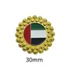 Insígnia de metal com bandeira dos Emirados Árabes Unidos transfronteiriça acessórios de vestuário presentes adesivos para celular fabricantes de origem atacado personalização