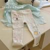 Estilo coreano bebê e criança meninas 'Candy Color Flared Calças para a primavera e outono moda moda bebê elegante calças divididas calças