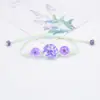 Venta Directa de Fábrica de Flores Naturales, Pulsera de Flores Secas Estilo Coreano, Piedra Preciosa del Tiempo, Bola de Cristal de Flor Eterna, Pulsera Tejida a Mano para Mujer