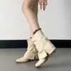 Primer Encuentro Temporada Negra Botines de Tacón Alto para Mujer 2026 Nuevos Botas de Punta Aguda Otoño/Invierno Maillard Botas de Caña Larga
