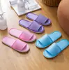 Pantuflas desechables de hotel verano transpirables color lino pantuflas de viaje portátiles residenciales pantuflas desechables