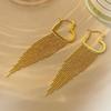 Pendientes largos de lujo ligeros con borlas y cuentas reales, elegantes, llenos de diamantes, de alta calidad, para mujer, exquisitos pendientes adelgazantes de nicho.
