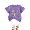 Amazon eBay Estação Independente Moda Personalidade Versátil Roupas Infantis Camping Luz Caiaque Fogueira Barraca Montanha Gola Redonda Manga Curta