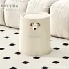 Lixeira com laço simples para casa fofa de cachorrinho sala de estar cozinha quarto de dormir de aparência bonita balde de armazenamento grande capacidade