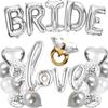 Decoração de chá de panela Silver BRIDE, itens para festa de despedida de solteira, decoração de balão, presente para festa de noivado