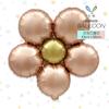 Mecrla Globo de Papel de Aluminio Flor de Cinco Pétalos Mate Transfronterizo Flor de Color Retro Decoración de Fiesta Arreglo de Atmósfera Margarita