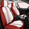 Cojín para Asiento de Coche de Piel Napa Hecho a Medida para Todas las Estaciones, Funda de Asiento de Piel de Cobertura Total para Asiento Individual/Doble, Cojín para Asiento de Coche Completo de Cinco Plazas