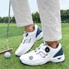 Zapatos de Golf para Hombre y Mujer, Nuevos Clavos Fijos, Zapatos de Golf Nuevos, Cómodos y Transpirables, Botones Laterales Giratorios para Hombre
