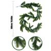 Simulación de plástico artificial, agujas de pino navideñas, ratán, colgante de pared, decoración de ventanas de Año Nuevo, adornos de plantas verdes para mesa de comedor del hogar