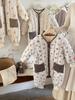 88371 Traje para Gatear para Niños Pequeños, Ropa de Algodón Otoño e Invierno, Mameluco de Bebé, Ropa Gruesa Cálida de Invierno para Bebés Recién Nacidos Clase A