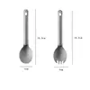 Titanio Puro para Exteriores Tenedor y Cuchara de Titanio Portátil Ultra-Ligera Vajilla de Titanio Juego de Tenedor y Cuchara Camping Tenedor de Metal de Titanio Cuchara para Ensalada