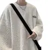 Sudadera con Estampado Otoño/Invierno Hombre 2025 Primavera/Otoño Estilo Coreano Nueva Cuello Redondo Holgada Superior Chic Estilo Hong Kong Tendencia No