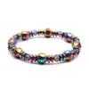 Pulseira Colorida de Pedra Amazon Nova Magnética Tecida à Mão Pulseira Perda de Peso Em Estoque Pulseira Losango